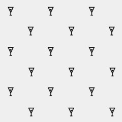monochrome minimalistic vector holiday pattern, cocktails