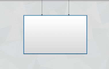 signboard fixed the ceiling on the abstract background