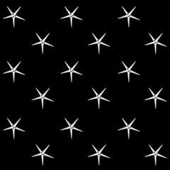 minimalistic vector holiday pattern, starfish