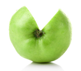 Sliced apple isolated on white