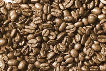 roasted coffee beans, can be used as a background