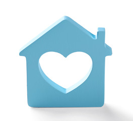 Toy house isolated on white