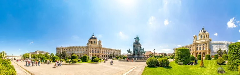 Foto op Canvas Maria Theresien Platz Panorama, Wenen, Oostenrijk, © Sina Ettmer