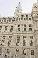 Fototapeta na wymiar Philadelphia City Hall & Statue of Penn, Philadelphia