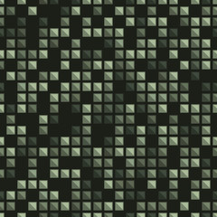 Light and dark green mosaic pattern on dark background