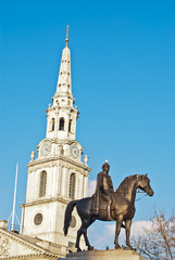 Fototapeta premium Iglesia de St Martin enTrafalgar Square,Londres 