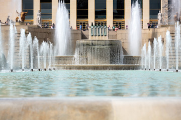 Paris - Fountains at Tracadero. 