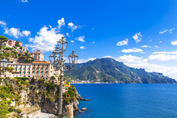 Naklejka na ściany i meble scenic Amalfi coast. Italian holidays