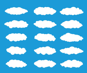 Vector illustration of clouds collection