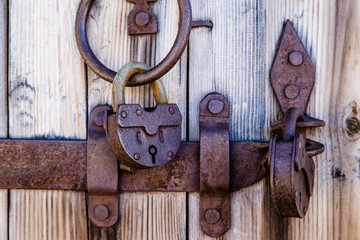 The old metal lock