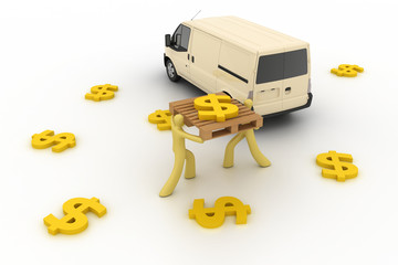 Obraz premium Logistics concepts, three dimensional rendering.