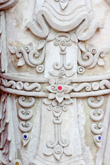 Stucco white sculpture decorative pattern