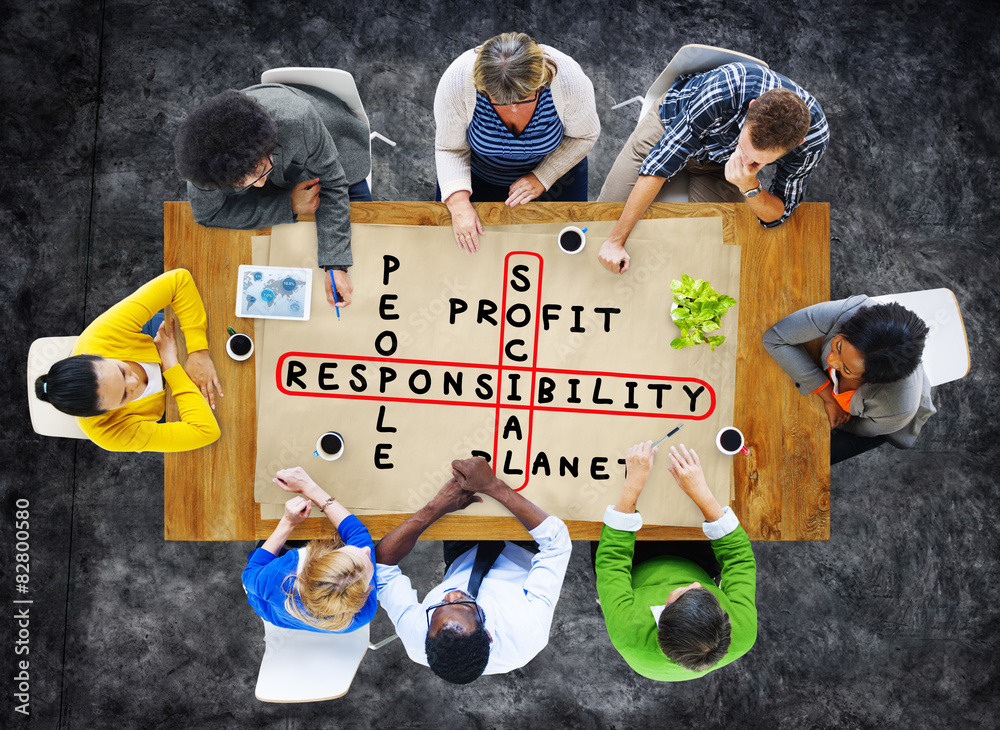 Wall mural social responsibility reliability dependability ethics concept - Wall murals