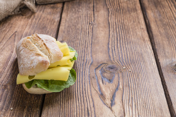 Fresh made Sandwich (with Cheese)