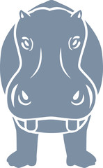 Hippopotamus frontview