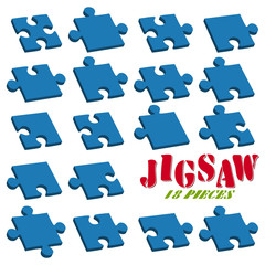 Naklejka premium collection of puzzle parts