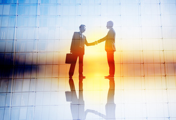 Handshaking Business Agreement Greeting Collaboration Concept