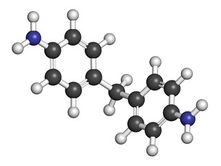 4,4'-methylenedianiline (methylenedianiline, MDA) molecule. 