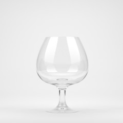 Empty brandy glass