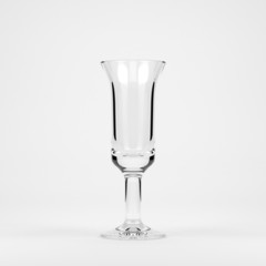 Empty cordial footed glass