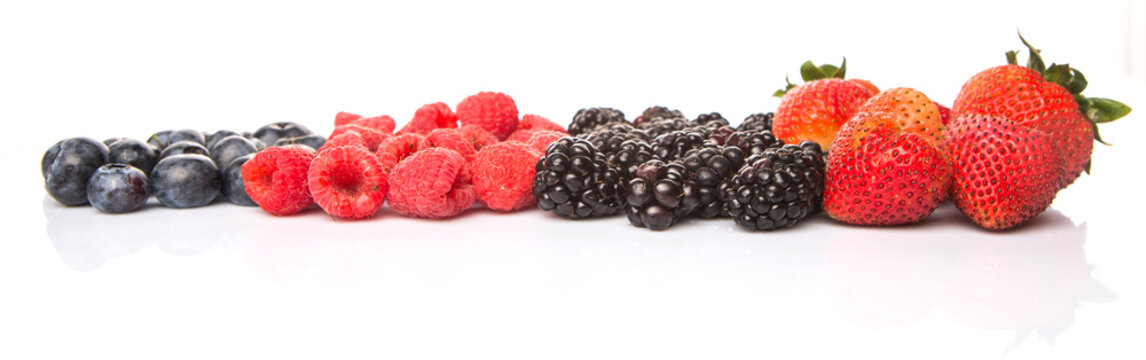 Strawberry, blackberry, blueberry and raspberry d