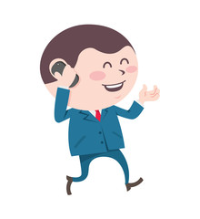 manager talking on cellphone