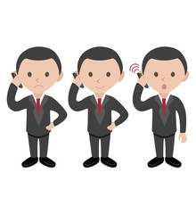 manager talking on cellphone