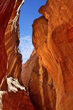 Siq gorge in Petra, Jordan