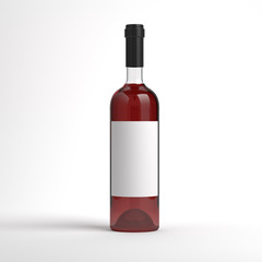 Wine bottle with blank label