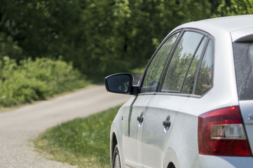 Fototapeta premium Rearview mirror on a car