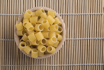 raw pasta called ditali