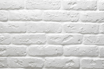 White brick wall texture or background