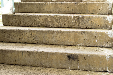 dirty ruined staircase