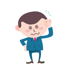 office worker confusing