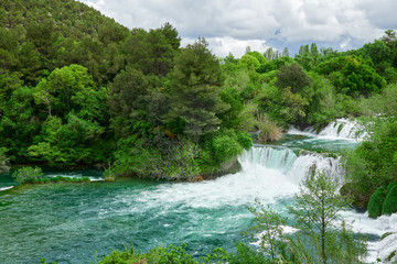 Fototapeta premium waterfall Krka; Croatia