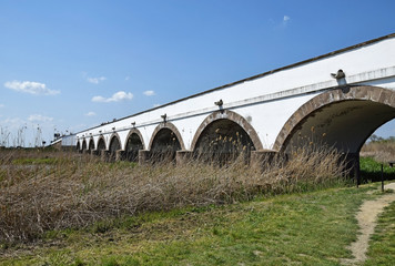 Stone bridge over the river Hortobagy, Hungary