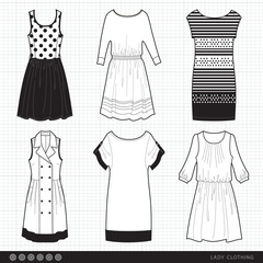 Lady fashionable clothes
