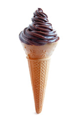 Chocolate ice cream cone