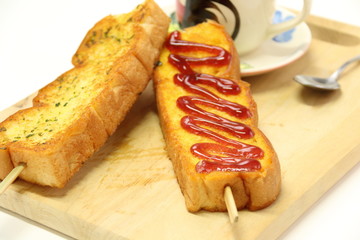 Bread with strawberry jam