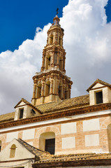 Fototapeta na wymiar Écija, Andalucía, España, torre de la iglesia de San Gil