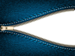 Denim jeans open zipper vector part of clothes