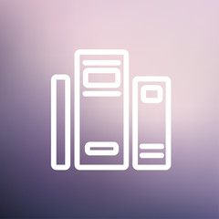 Two binders thin line, icon