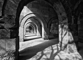 Black and White Stone Arches in Turkey