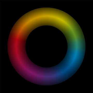 Torus Rainbow Colored Black