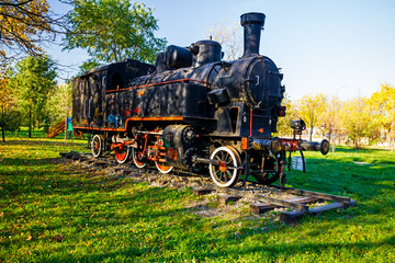Steam locomotive exhibit