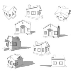 Sketch of abstract house