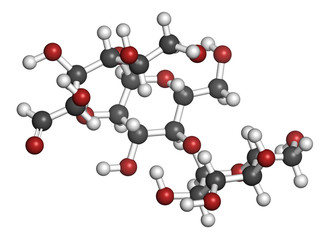 Octacosanol plant wax component molecule.