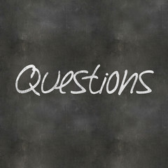 Obraz premium Blackboard Questions