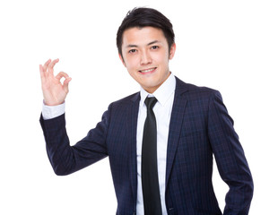 Businessman with ok gesture