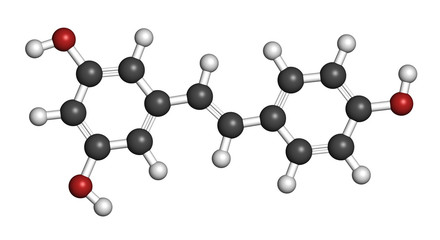 Resveratrol molecule. 